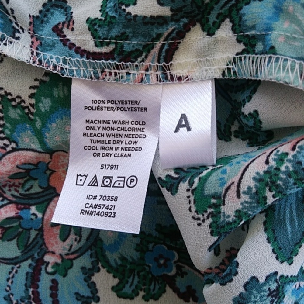 Loft Floral Paisley Peplum Blouse Top - Picture 7 of 8